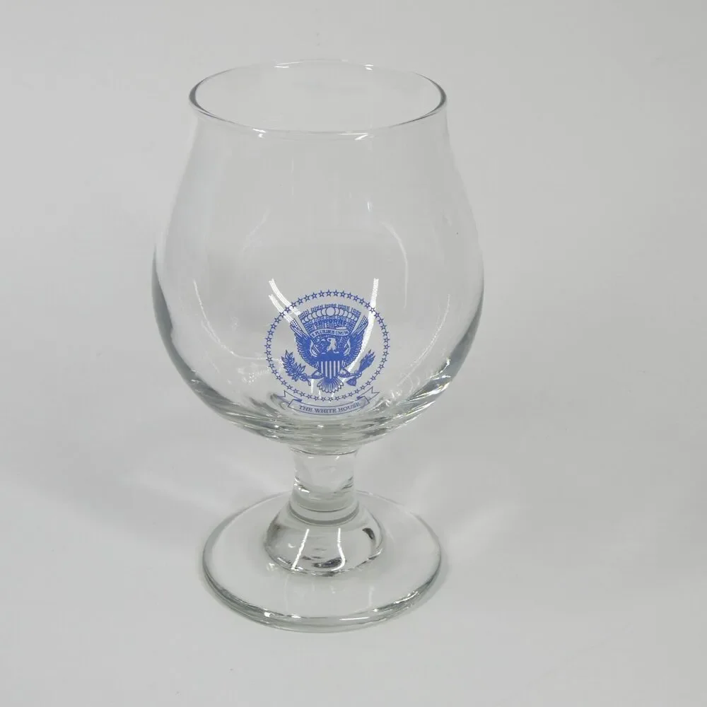 White House Goblet Wine Water Glass w/Blue Seal Logo